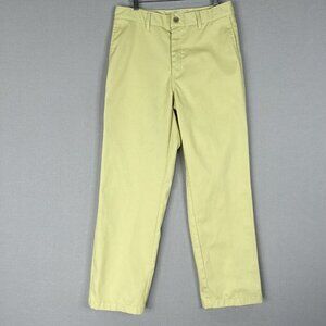 Elwood Mens Pants Small Yellow Twill Work Relaxed Fit Straight Leg Streetwear
